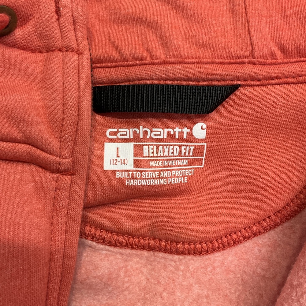 Carhartt Women’s Peach Half-Zip Hooded Pullover Jacket - Picture 3 of 4